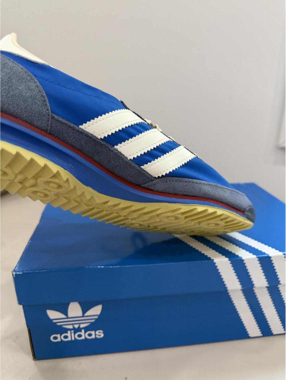 adidas Retro Blue White Suede Nylon Sneakers with Box SL 72 OG 8.5 - Picture 11 of 13
